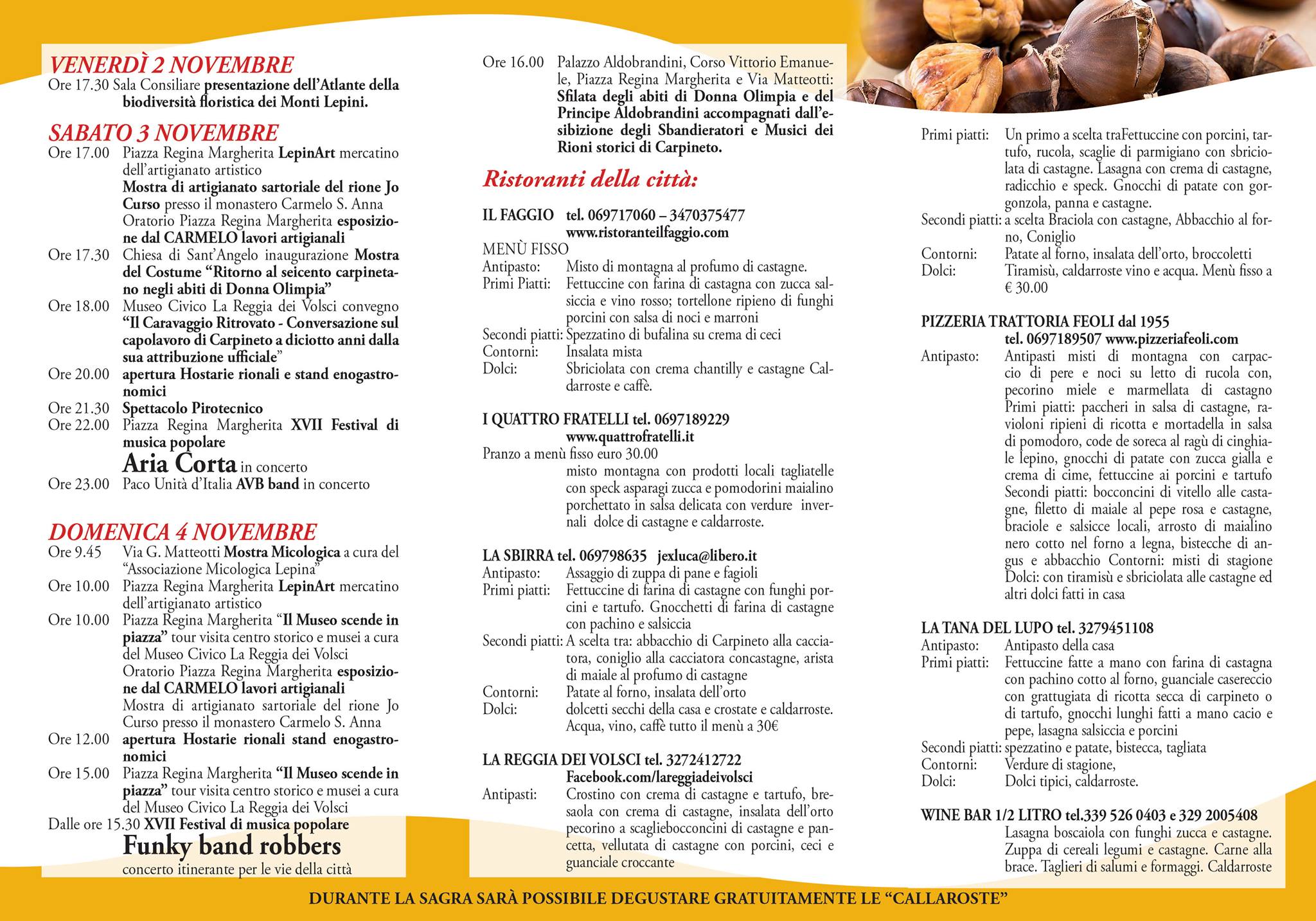 Locandina Festival del Folklore nei Lepini — edizione 2018 (2/2)